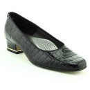 Pantofi Ara Graz negri, din piele croco