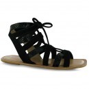 Sandale trendy, de culoare neagra, cu siret-Firetrap