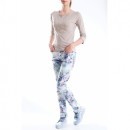Pantaloni imprimeu floral Indigo