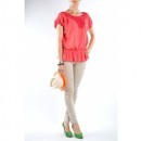 Palarie cu margine mica Beige/Orange