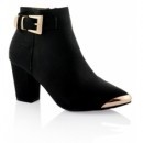 Botine cu varful din metal Gisele Negru 3135-STK