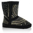 Cizme stil UGG Emma Negru 3253-STK