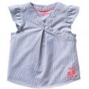 Bluza cu dungi si maneci cu volane fete de la 6 luni la 5 ani