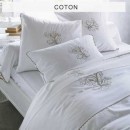 Husa pentru pilota din bumbac pur alb MANOIR Bouchara Collection