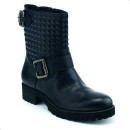 Ghete Image negre din piele naturala, cu toc de 4 cm cu talpa aderenta, in stil rock, pentru tinute cu personalitate
