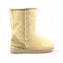 Cizme Tip Ugg Moto Bej