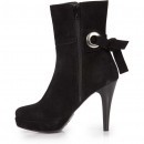 Botine negre din piele intoarsa model 202