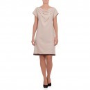 Rochie bej cu aplicatii dantela model D1810