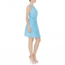 Rochie Modas bleu cu imprimeu floral R346