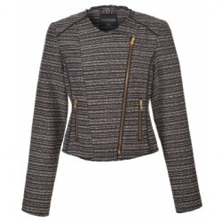 Sacou scurt cu fermoare - Negru SZK0247CA