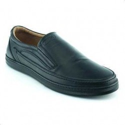 Pantofi Otter negri din piele naturala