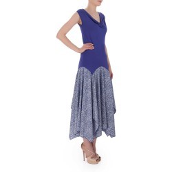 Rochie albastra cu croiala in colturi R4010